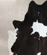 Black and White XX-Large Brazilian Cowhide Rug 8'0"H x 7'2"W #A44323 by Hudson Hides