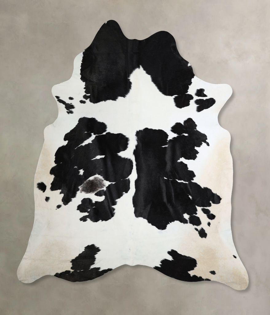 Black and White XX-Large Brazilian Cowhide Rug 8'6"H x 7'4"W #A44324 by Hudson Hides