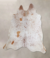 Salt and Pepper Brown X-Large Brazilian Cowhide Rug 6'0"H x 6'9"W #A44326 by Hudson Hides