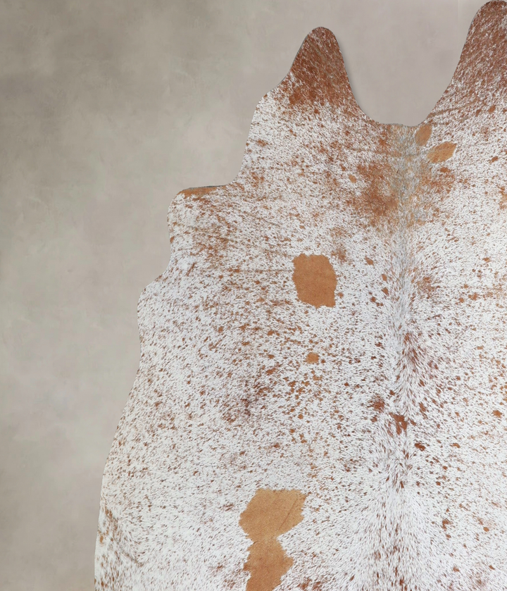 Salt and Pepper Brown X-Large Brazilian Cowhide Rug 6'0"H x 6'9"W #A44326 by Hudson Hides