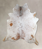 Salt and Pepper Brown X-Large Brazilian Cowhide Rug 7'3"H x 6'3"W #A44328 by Hudson Hides
