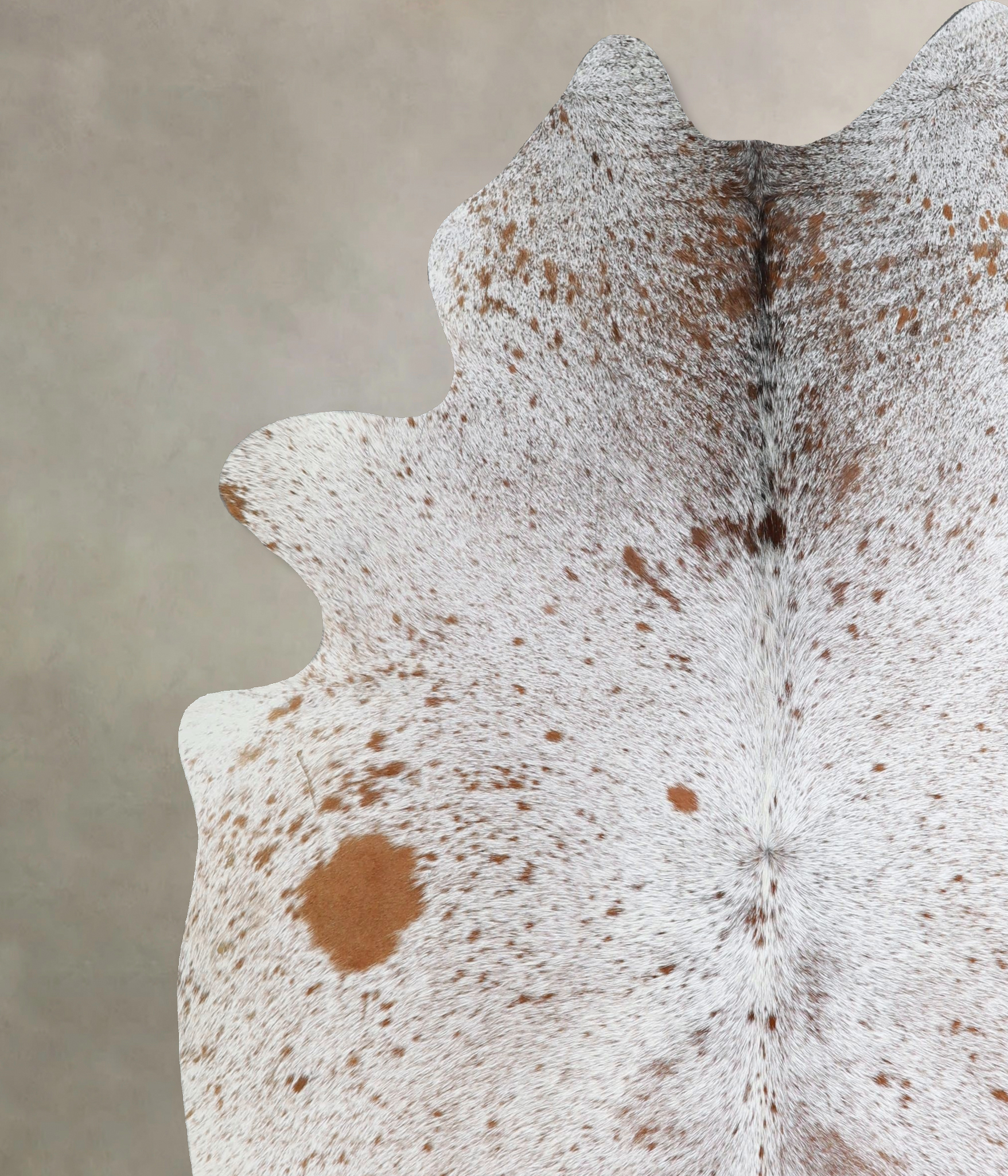 Salt and Pepper Brown Cowhide Rug #A44328
