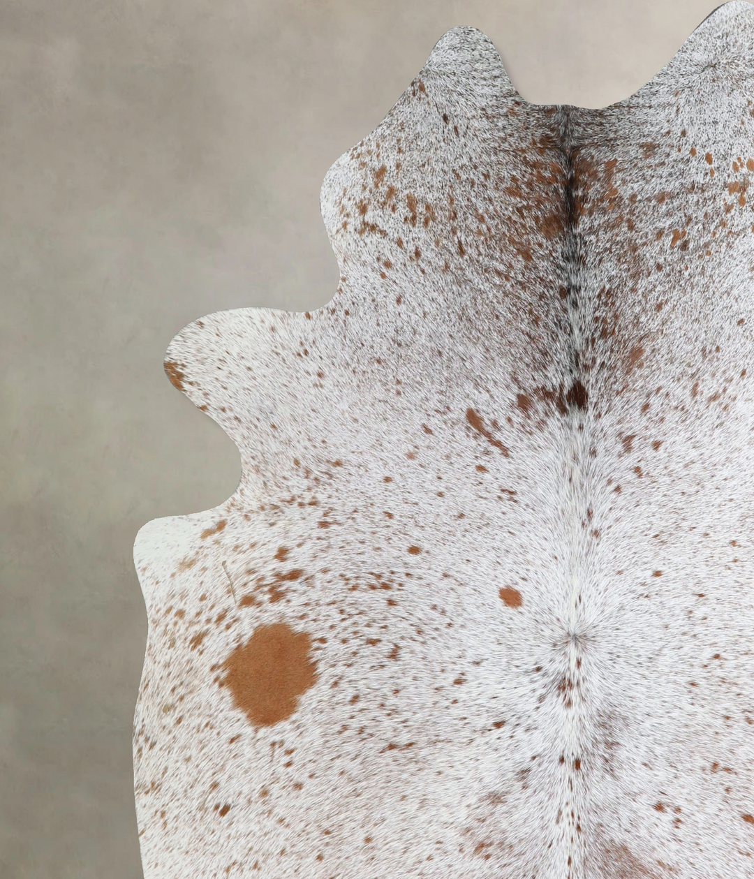 Salt and Pepper Brown X-Large Brazilian Cowhide Rug 7'3"H x 6'3"W #A44