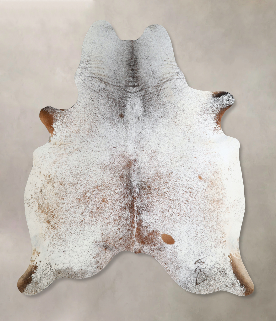 Salt and Pepper Brown Large Brazilian Cowhide Rug 6'9"H x 5'10"W #A44329 by Hudson Hides