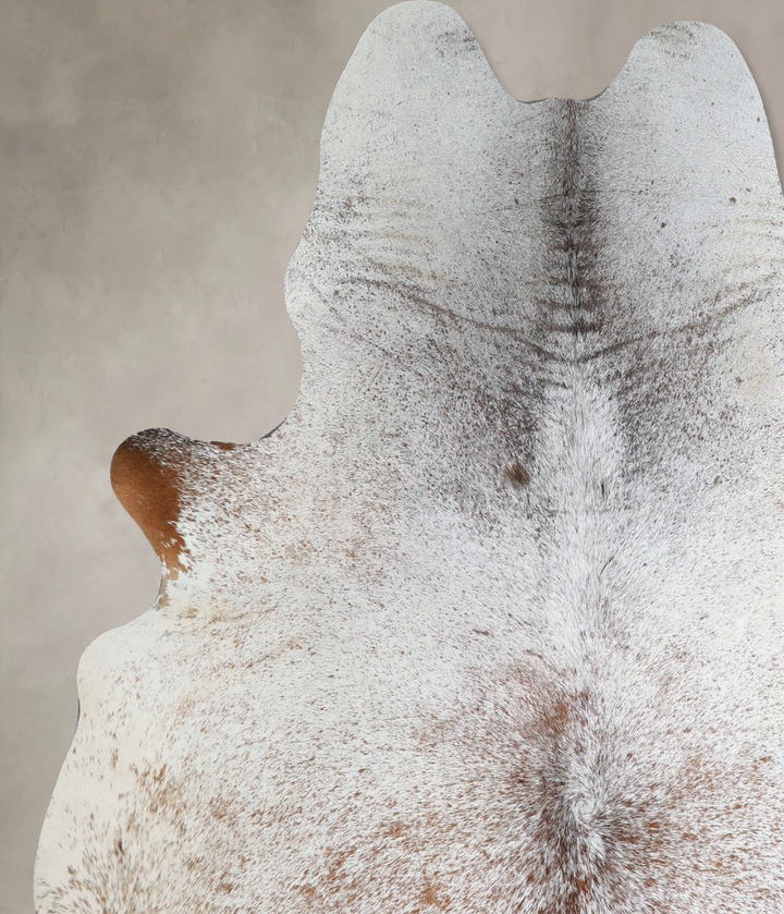 Salt and Pepper Brown Large Brazilian Cowhide Rug 6'9"H x 5'10"W #A44329 by Hudson Hides