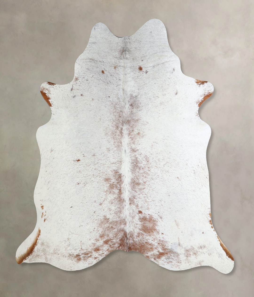 Salt and Pepper Brown Large Brazilian Cowhide Rug 6'4"H x 5'8"W #A4433