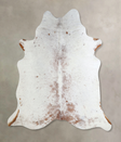 Salt and Pepper Brown Large Brazilian Cowhide Rug 6'4"H x 5'8"W #A44330 by Hudson Hides