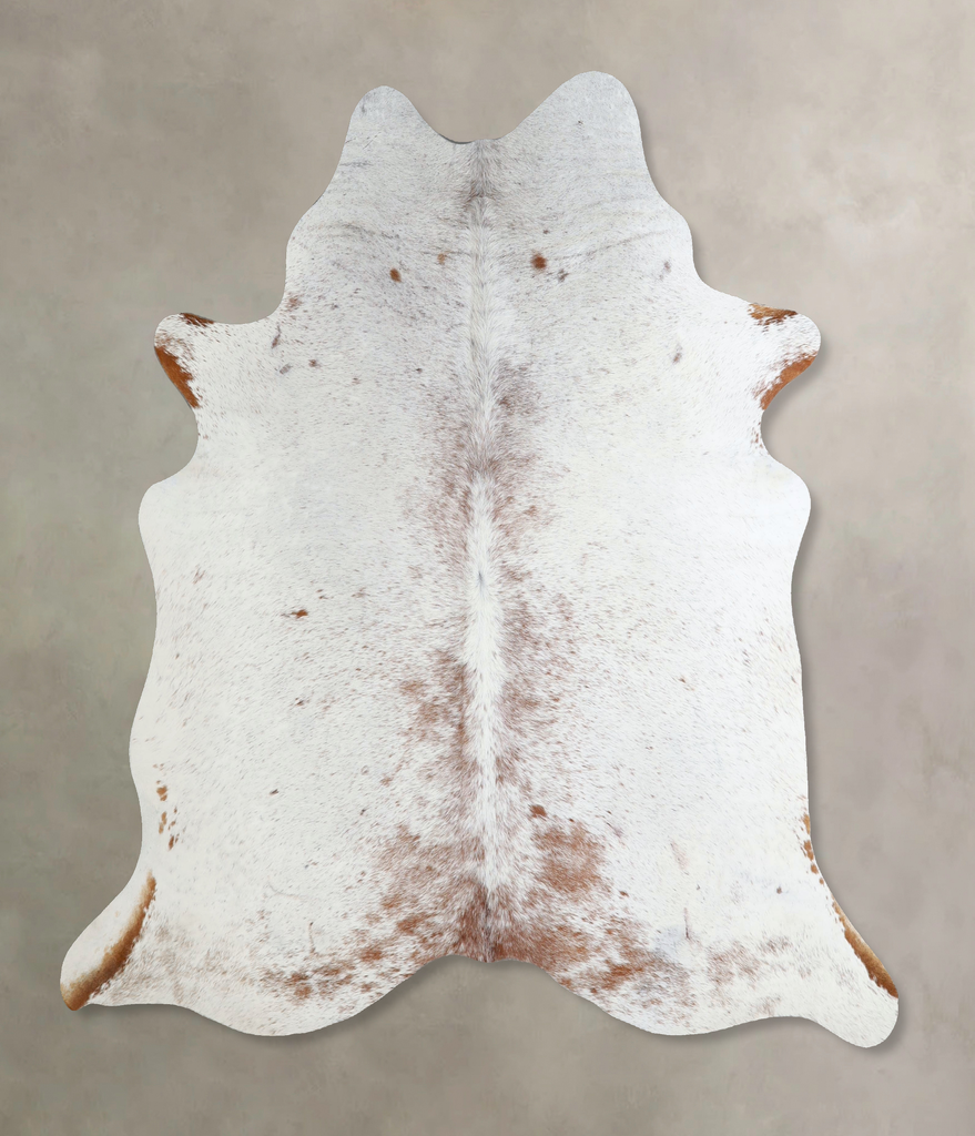 Salt and Pepper Brown Large Brazilian Cowhide Rug 6'4"H x 5'8"W #A44330 by Hudson Hides