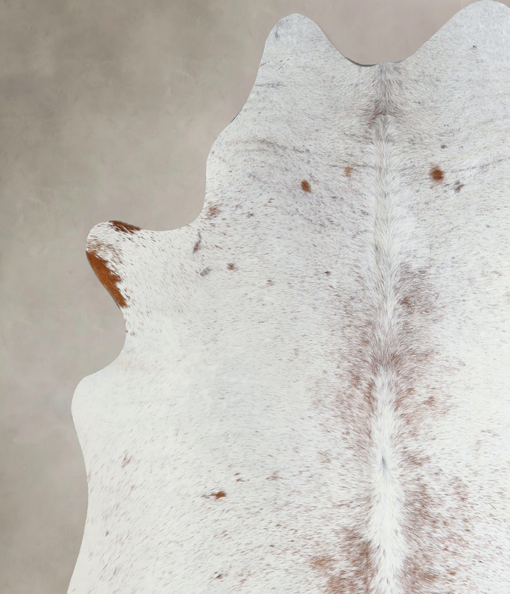 Salt and Pepper Brown Large Brazilian Cowhide Rug 6'4"H x 5'8"W #A44330 by Hudson Hides