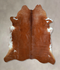 Brown and White Regular X-Large Brazilian Cowhide Rug 7'0
