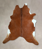 Brown and White Regular XX-Large Brazilian Cowhide Rug 8'2"H x 7'9"W #A44339 by Hudson Hides