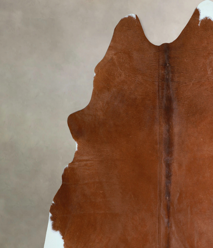 Brown and White Regular XX-Large Brazilian Cowhide Rug 8'2"H x 7'9"W #A44339 by Hudson Hides
