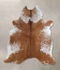 Salt and Pepper Brown X-Large Brazilian Cowhide Rug 7'2