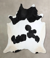 Black and White XX-Large Brazilian Cowhide Rug 7'9"H x 6'8"W #A44351 by Hudson Hides