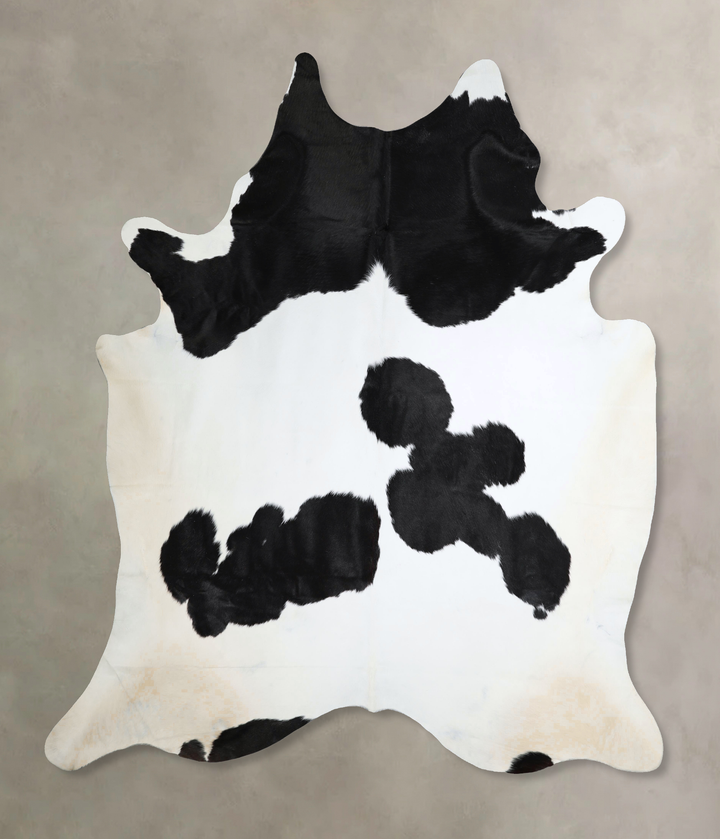 Black and White XX-Large Brazilian Cowhide Rug 7'9"H x 6'8"W #A44351 by Hudson Hides
