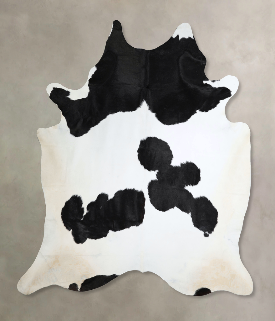 Black and White XX-Large Brazilian Cowhide Rug 7'9"H x 6'8"W #A44351 by Hudson Hides