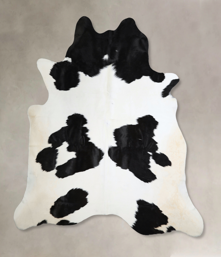 Black and White XX-Large Brazilian Cowhide Rug 7'6"H x 7'1"W #A44352 by Hudson Hides