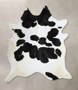 Black and White XX-Large Brazilian Cowhide Rug 8'2"H x 7'2"W #A44353 by Hudson Hides