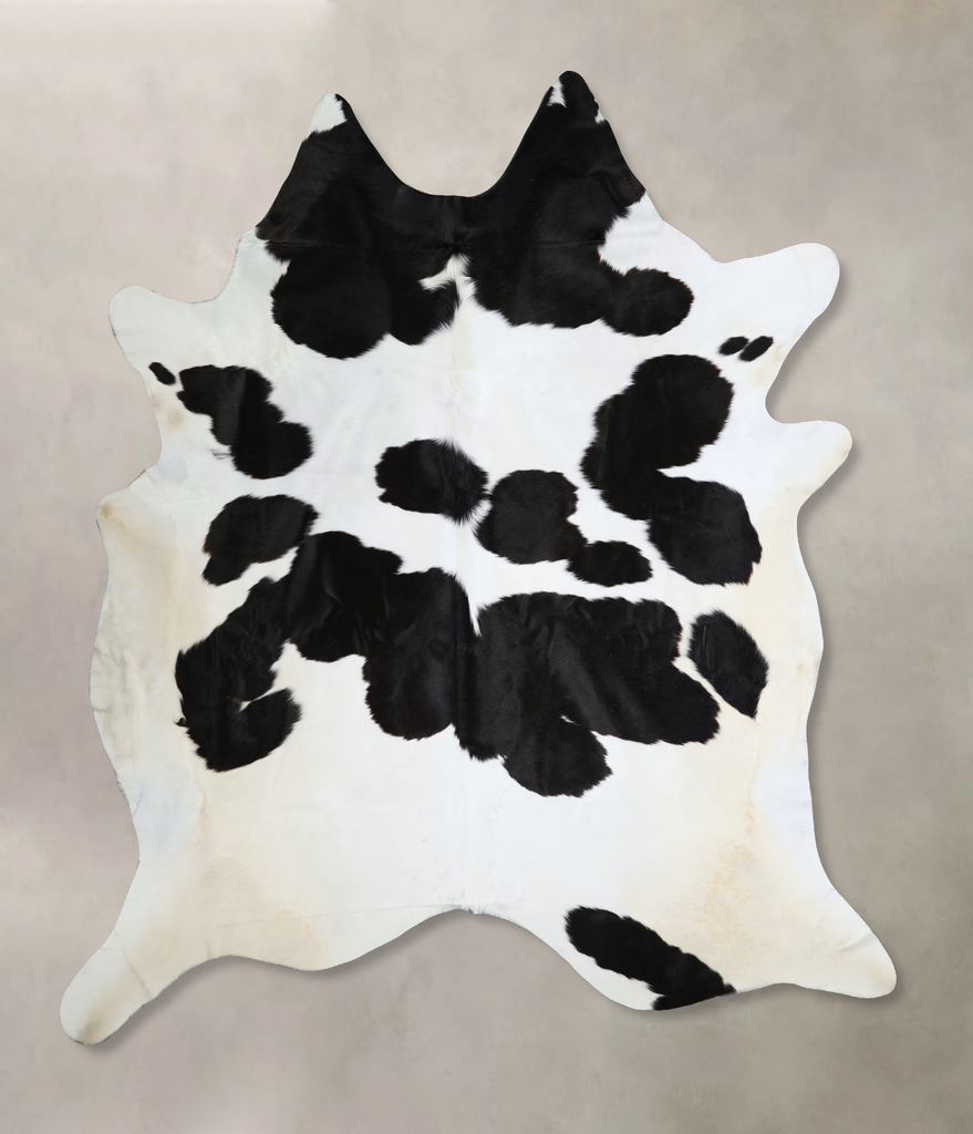 Black and White XX-Large Brazilian Cowhide Rug 8'2"H x 7'2"W #A44353 by Hudson Hides