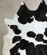 Black and White XX-Large Brazilian Cowhide Rug 8'2"H x 7'2"W #A44353 by Hudson Hides