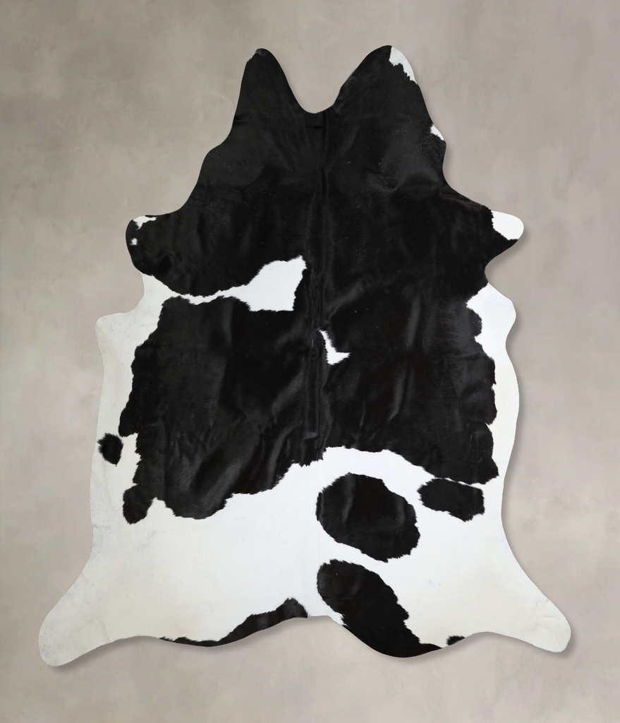 Black and White XX-Large Brazilian Cowhide Rug 8'5"H x 7'4"W #A44354 by Hudson Hides