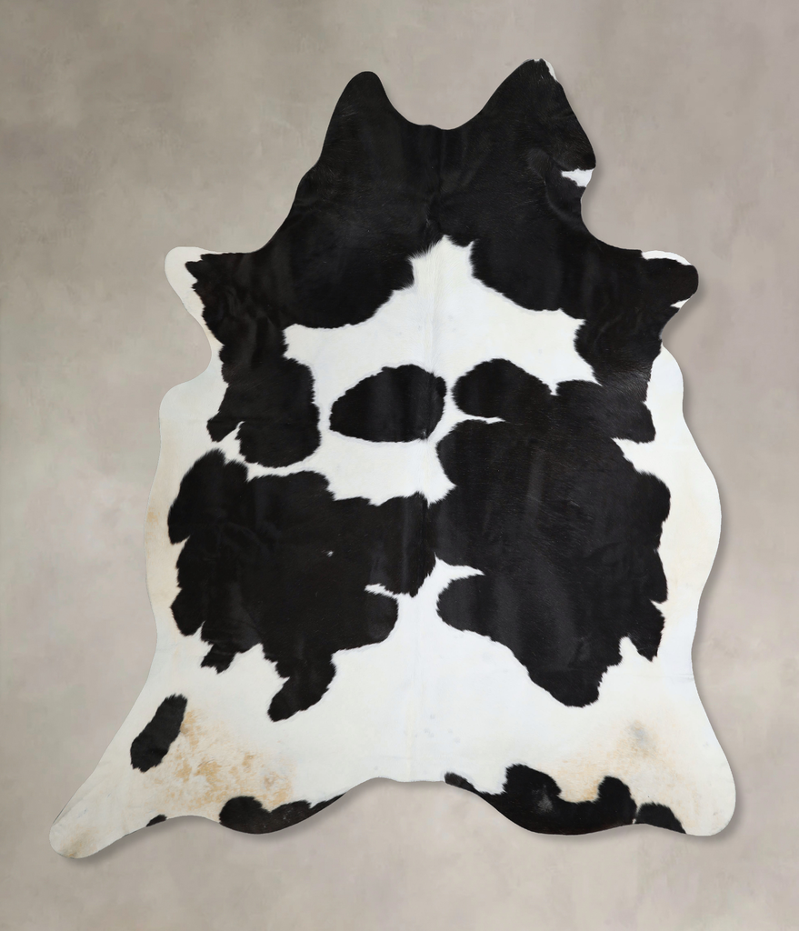 Black and White XX-Large Brazilian Cowhide Rug 8'0"H x 6'11"W #A44355 by Hudson Hides