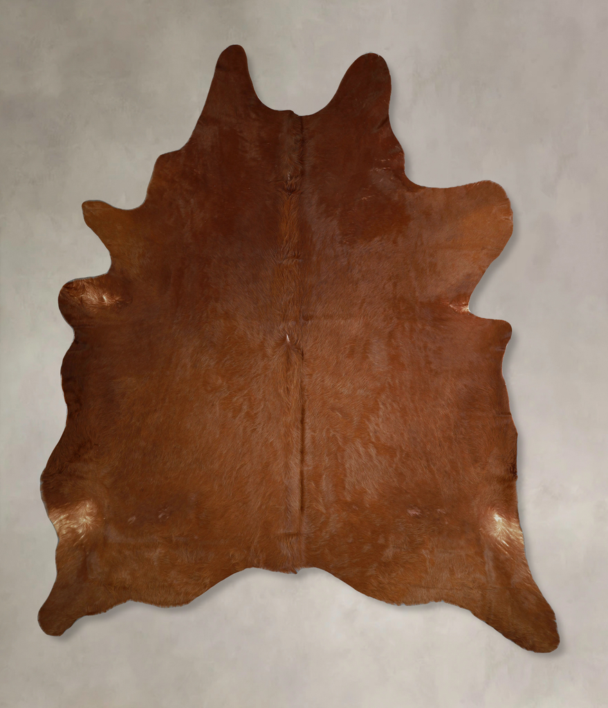 Solid Brown XX-Large Brazilian Cowhide Rug 8'10"H x 7'5"W #A44359 by Hudson Hides