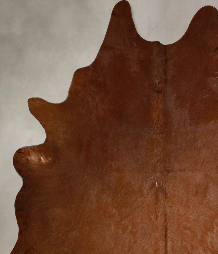 Solid Brown XX-Large Brazilian Cowhide Rug 8'10"H x 7'5"W #A44359 by Hudson Hides