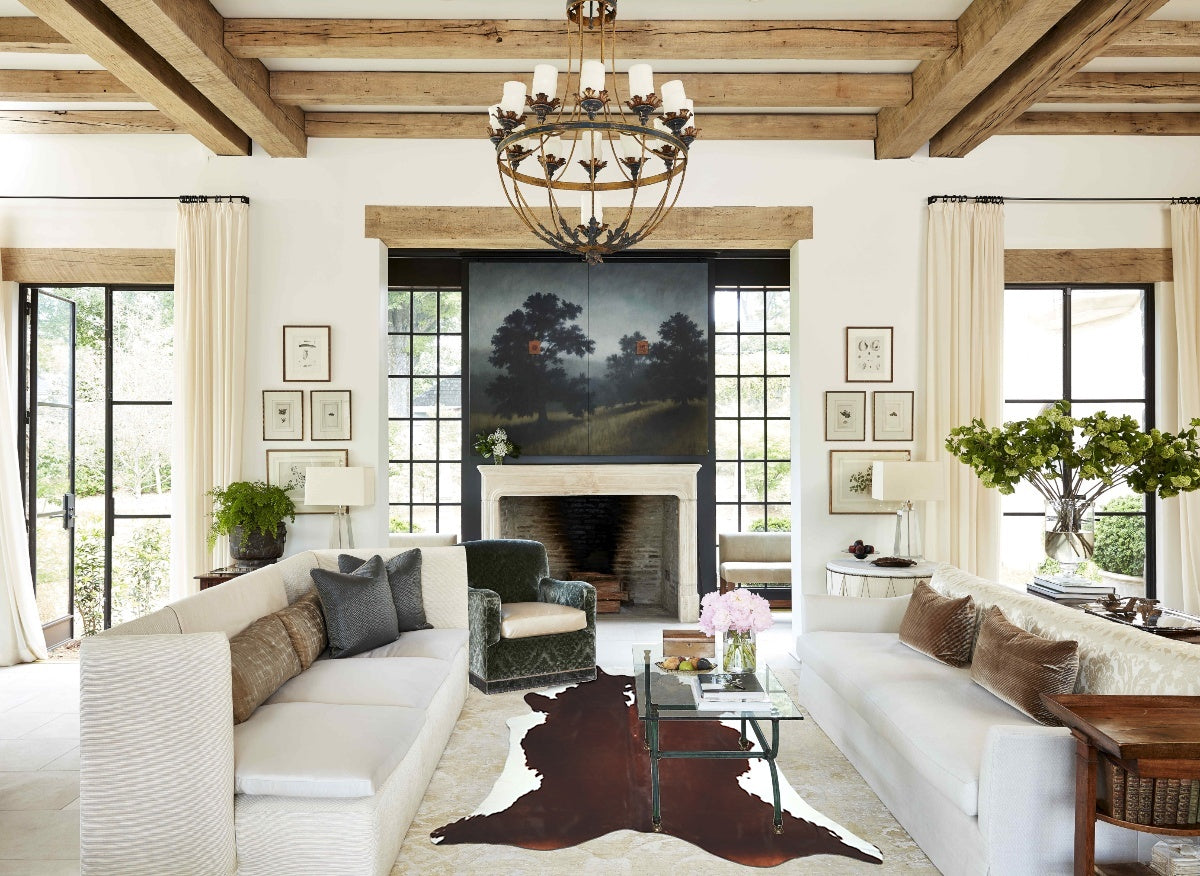 Hereford XX-Large Brazilian Cowhide Rug 8'2"H x 7'10"W #A44360 by Hudson Hides