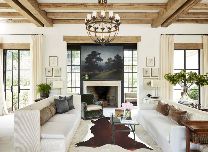 Hereford XX-Large Brazilian Cowhide Rug 8'2"H x 7'10"W #A44360 by Hudson Hides