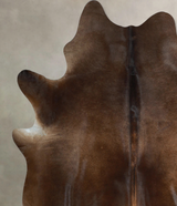 Chocolate X-Large Brazilian Cowhide Rug 7'0"H x 6'3"W #A44362 by Hudson Hides