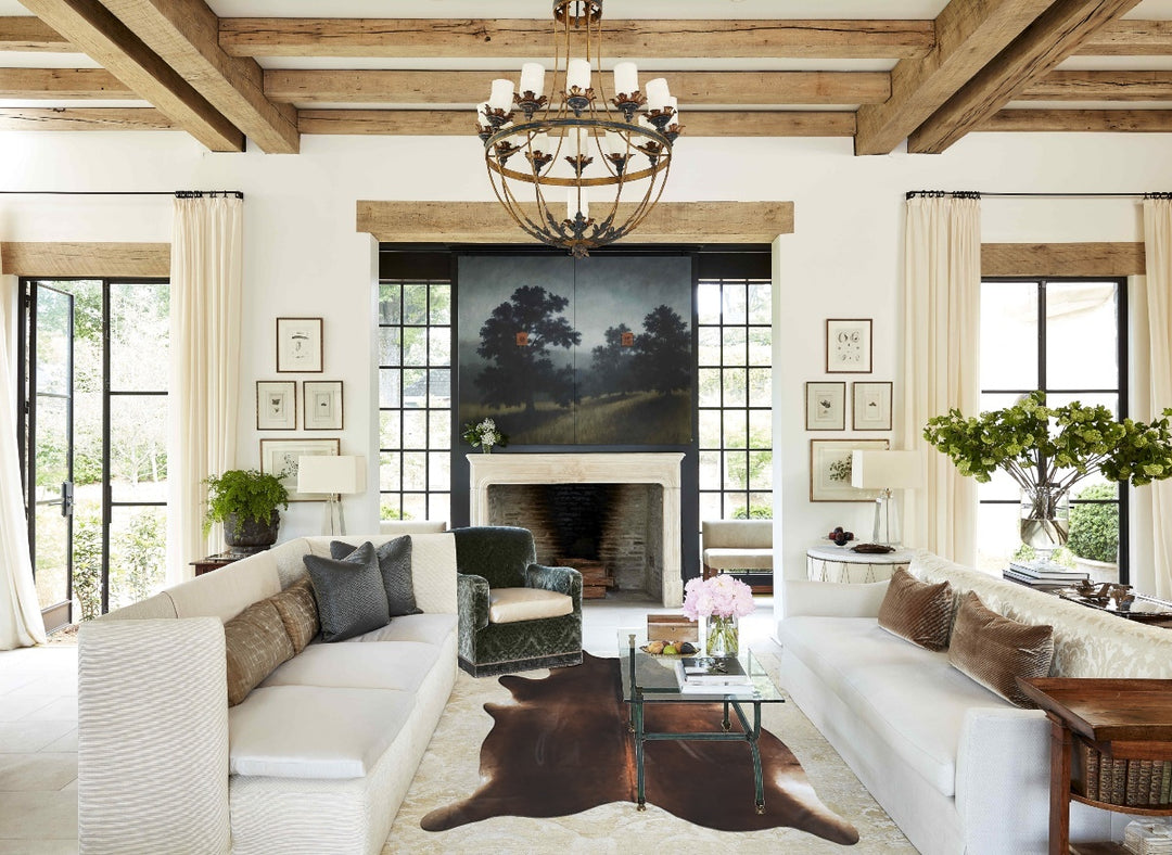 Chocolate X-Large Brazilian Cowhide Rug 7'0"H x 6'3"W #A44362 by Hudso