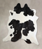 Black and White XX-Large Brazilian Cowhide Rug 7'5