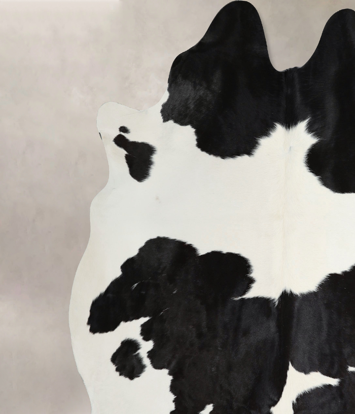 Black and White XX-Large Brazilian Cowhide Rug 7'5"H x 6'9"W #A44367 by Hudson Hides