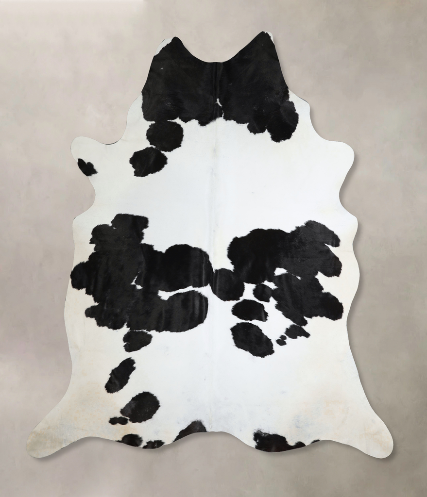 Black and White XX-Large Brazilian Cowhide Rug 8'8"H x 7'7"W #A44368 by Hudson Hides