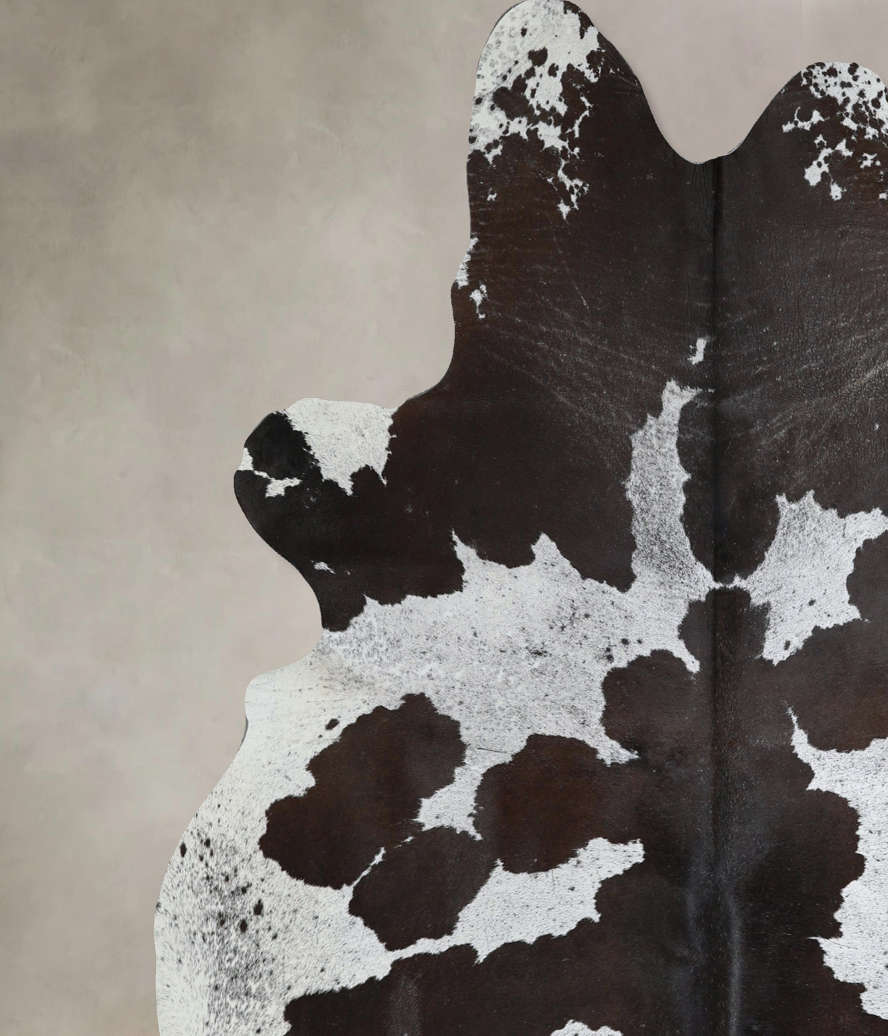 Chocolate and White Cowhide Rug #A44372