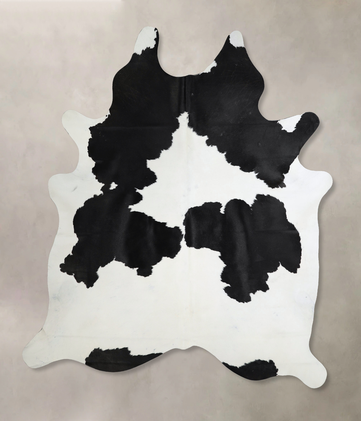 Black and White XX-Large Brazilian Cowhide Rug 7'11"H x 6'8"W #A44374 by Hudson Hides
