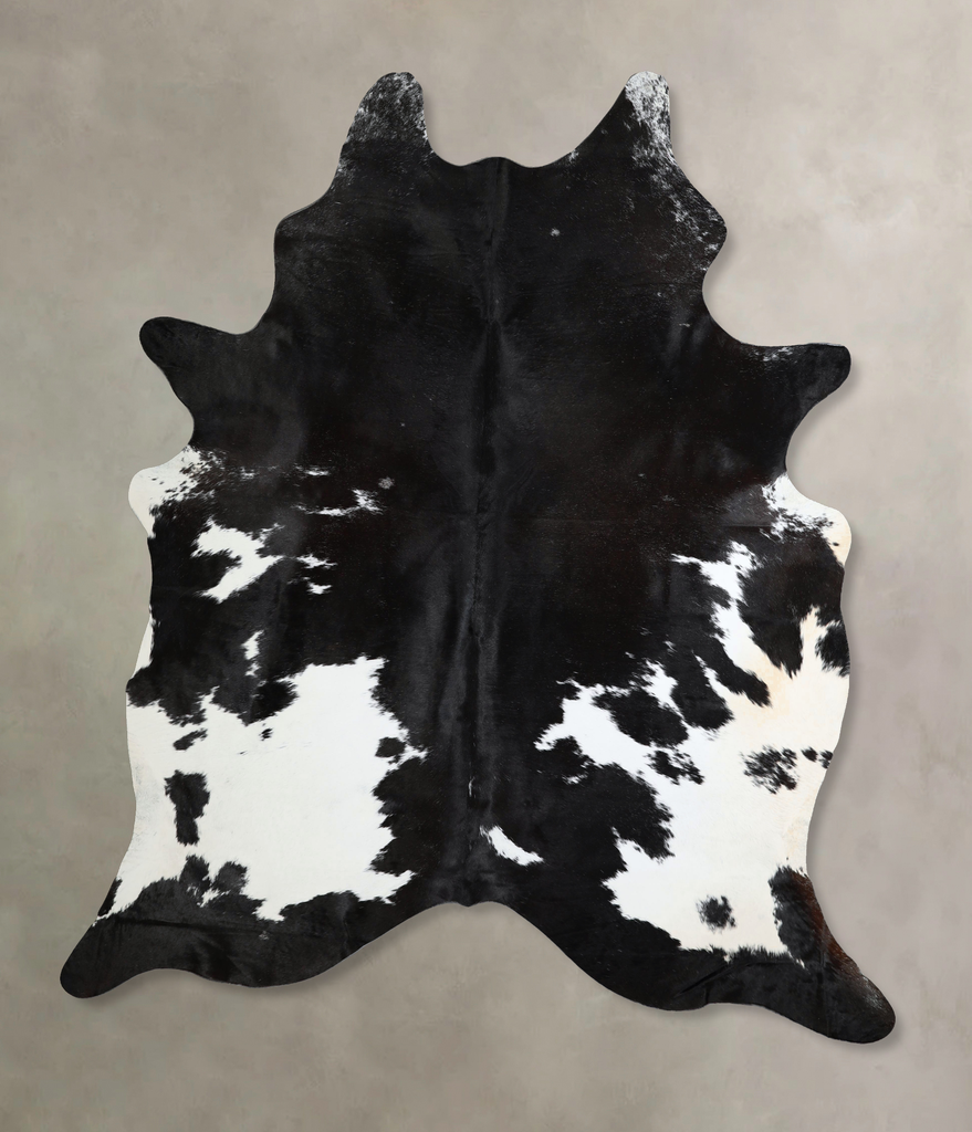 Black and White XX-Large Brazilian Cowhide Rug 8'3"H x 6'11"W #A44375 by Hudson Hides