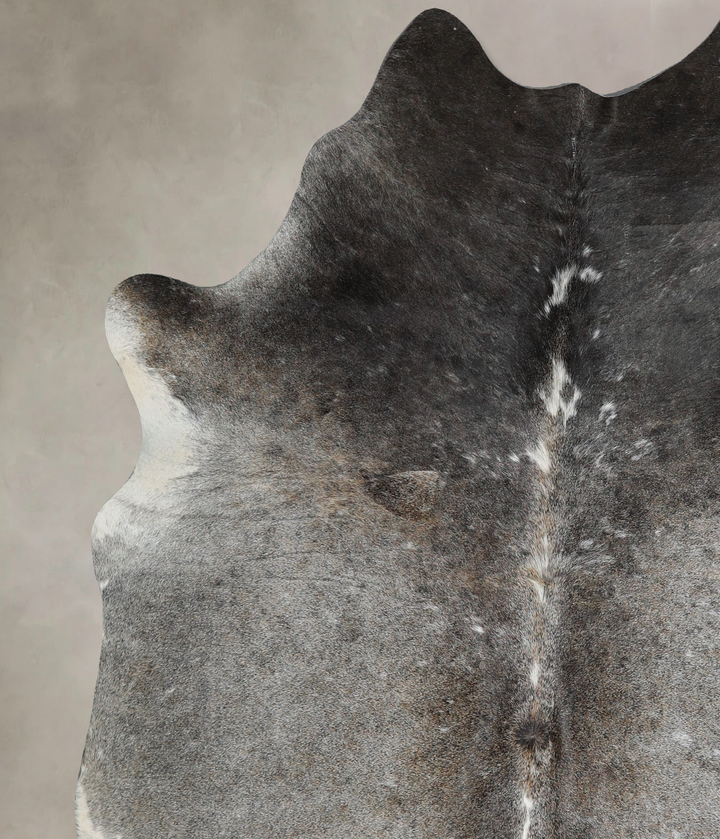 Medium Grey X-Large Brazilian Cowhide Rug 6'11"H x 5'11"W #A44378 by Hudson Hides