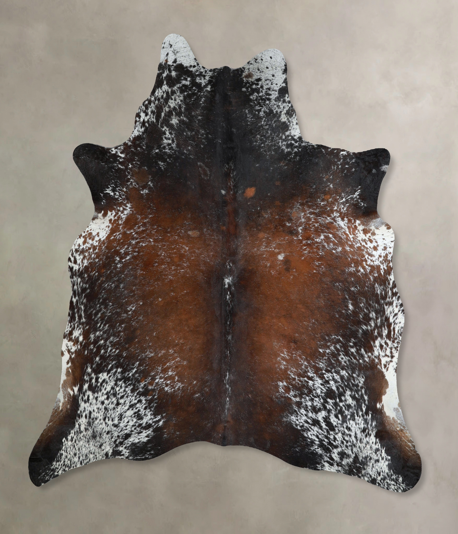 Salt and Pepper Brown Cowhide Rug #A44380