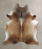 Grey with Beige Large Brazilian Cowhide Rug 7'1