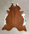 Brown and White Regular X-Large Brazilian Cowhide Rug 7'3