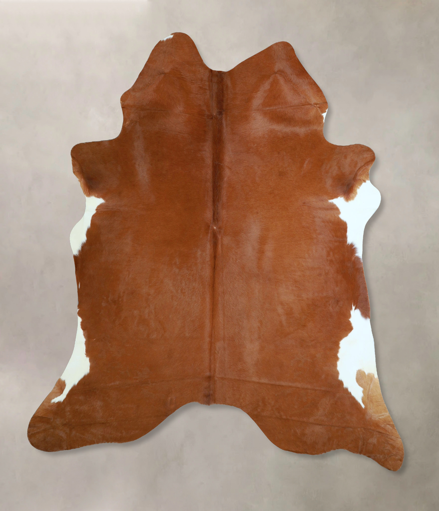 Solid Brown X-Large Brazilian Cowhide Rug 6'11"H x 6'1"W #A44393 by Hudson Hides