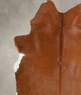 Solid Brown X-Large Brazilian Cowhide Rug 6'11"H x 6'1"W #A44393 by Hudson Hides
