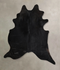 Solid Black XX-Large Brazilian Cowhide Rug 7'10