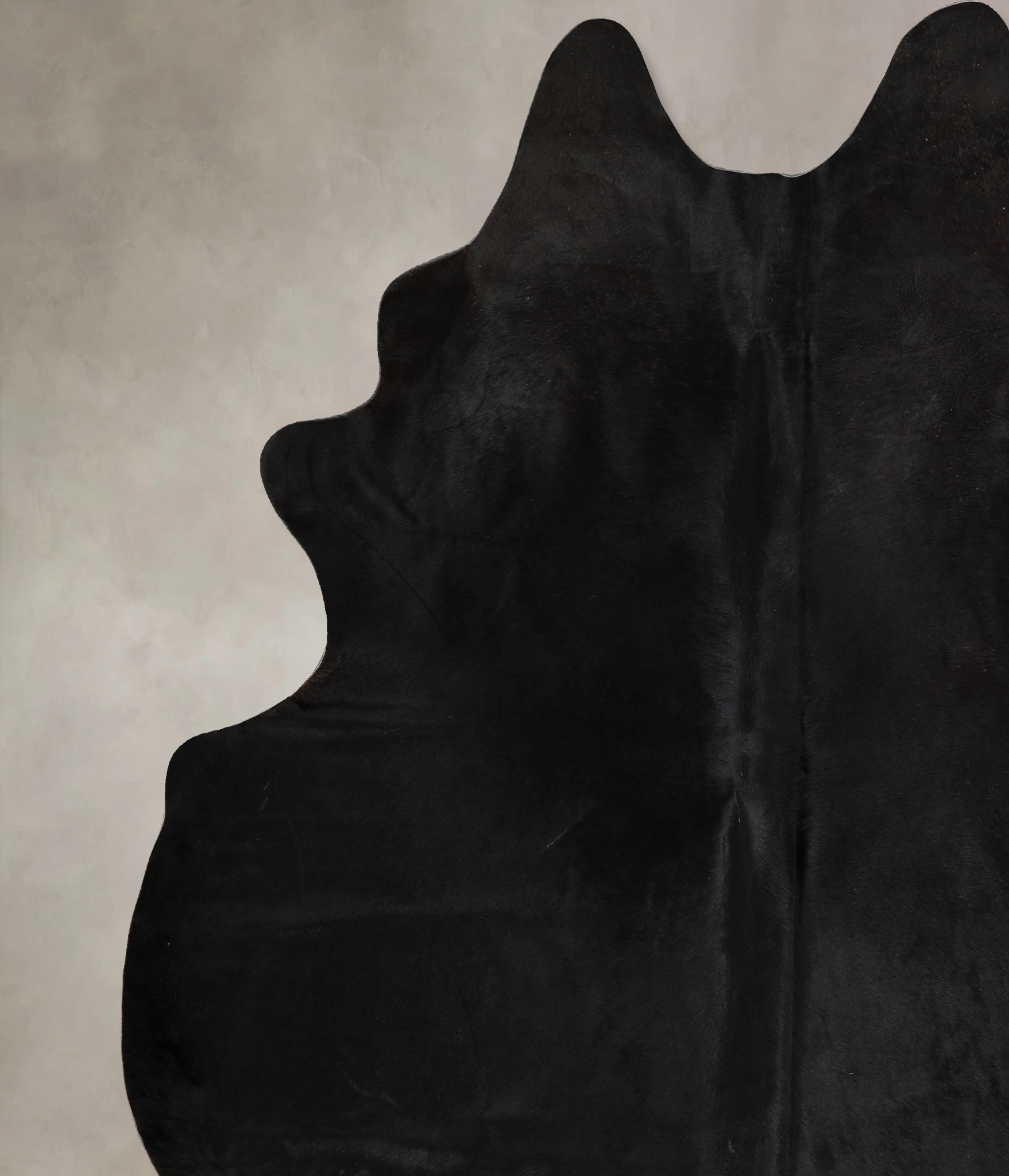 Solid Black Cowhide Rug #A44396