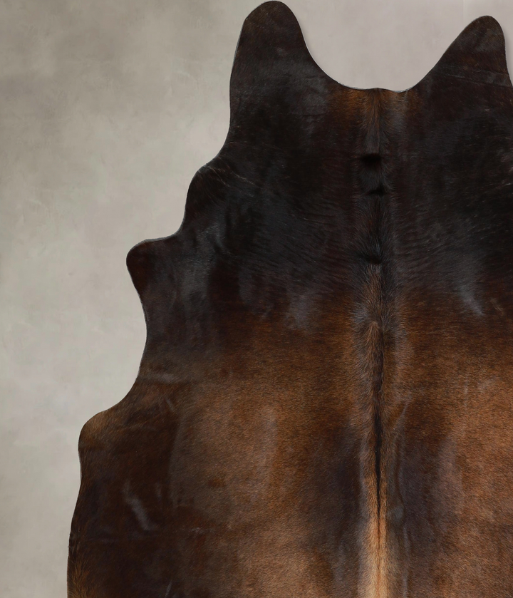 Chocolate X-Large Brazilian Cowhide Rug 7'4"H x 6'6"W #A44399 by Hudson Hides