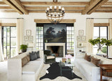 Black and White XX-Large Brazilian Cowhide Rug 7'4"H x 7'7"W #A44404 by Hudson Hides