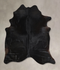 Solid Black X-Large Brazilian Cowhide Rug 7'0