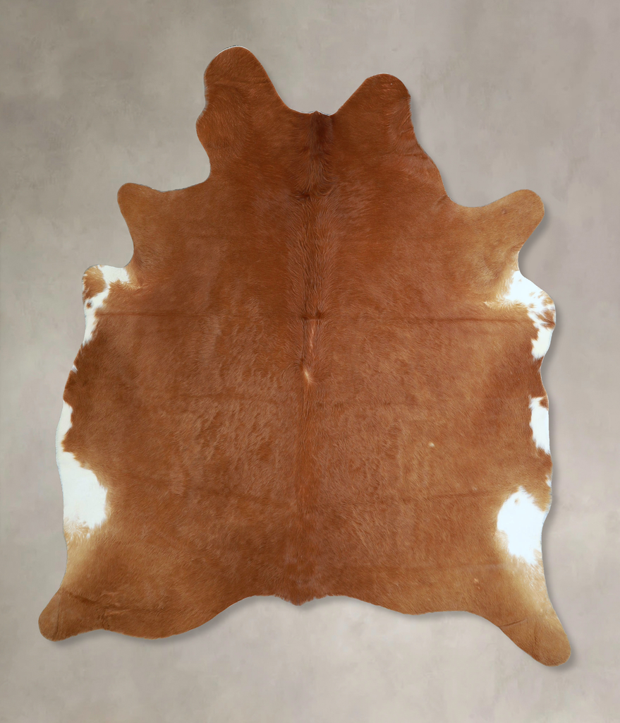 Solid Brown X-Large Brazilian Cowhide Rug 7'0"H x 6'0"W #A44415 by Hudson Hides